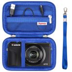 Supmay Hard Travel Case Canon Powershot G7 X Mark II/G7 X Mark III dijital kamera için, Mavi, Valiz