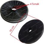 Süppürge Teka Ile Uyumlu Atv 90 Aspiratör Karbon Filtresi 16 cm 4 Tırnaklı