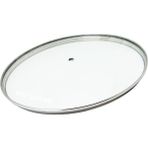 Süppürge Tencere Ile Uyumlu Sahan Tava Cam Kapağı Kapak 32 cm Tutma Tepesiz - 1