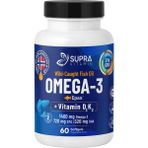 Supra Protein Klinik Onaylı Epax® Omeg-3 Norveç Balık Yağı, 2.000 Mg Fish Oil + Vitamin D3 & K2, 60 Kapsül-Trigliserid Form