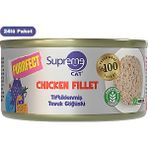 Supreme Tiftiklenmiş Tavuk Göğüslü Yetişkin Konserve Kedi Maması 70GR 24LÜ