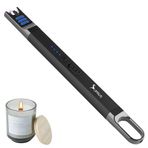 SUPRUS Mum Çakmağı Elektrikli Ark Çakmak Rüzgar Geçirmez Alevsiz Şarj Edilebilir USB LED Işıklı Mum Kamp Mangal Pişirme (Siyah)
