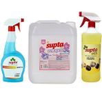 Supta 1 lt Çok Amaçlı Temizleyici + 750 ml Cam Sil + 5 lt Çamaşır Yumuşatıcısı