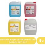 Supta Bulaşık Deterjanı ve Yağ Çözücü Seti 5 Lt