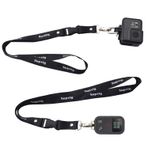 Suptig Kordon, Boyun Askısı 2'li Paket Compatible For Gopro Hero 10/Hero 9/Hero 8/Hero 7 Hero 6 Hero 5 Hero 4 Hero Session AKASO Campark ameraları ve Gopro Wifi Uzaktan Kumanda (Siyah)