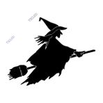 Süpürgeli Cadı Sticker 17cm