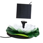 SUPVOX 1 Takım Lotus yaprağı çeşmesi su pınarı solar panel Su dekorasyonu Bahçe dekorasyonu su geçirmez havuz için çeşme zambak dekoratif çeşme pompası güneş suyu çeşmesi karın kası beyaz