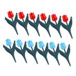 SUPVOX 20pcs Çim Kenar Peyzaj Kenar Lale Bahçesi Kenar Sınır Plastik Bahçe Çit Sınır Arka Bahçesi Trim Çiçek Yatağı Çit Için Kilitleme