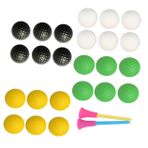 SUPVOX 26 Adet Golf Spor Fanatiği Ekipmanları Profesyonel Büyük Sürüş Mesafesi Tişörtü Oyna Uçuş Topu Eğitim Topu Uygulama Topları Aralığı Antrenman Topu Incinmedi Çocuk