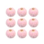 SUPVOX Keçe Pom Poms 24 adet Suni Kürk Ponpon Topları Kolye Ucu Tılsımlar Ponpon Tılsımları Kendin Yap Takı El İşi Küpe Kolye Bilezik Anahtarlık için Aksesuar 15 mm (Pembe) Anahtarlık Aksesuarları