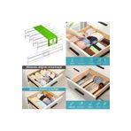 ŞURA MUTFAK Akrilik Ayarlanabilir Çekmece Düzenleyici Organizer, 4 Adet Set, 30 x 50 cm, Şeffaf, Çekmece İçi Düzenleme