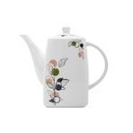 Sürahi Basit Seramik Sürahi Büyük Kapasiteli Filtre Su Isıtıcısı Saplı ve Kapaklı Moda Çaydanlık Ev, Restoran, Kahve Dükkanı için (50 oz) Sıcak/Soğuk Su Sürahi (Renk: Gri)