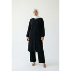 şuranur Tesettüre Uygun Tunik Gömlek Yaka Takım Boydan Düğmeli 2XL 6XL