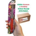 Sürbisa 61004 12 Adet Kırmızı Sebze Bıçağı