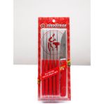 Sürdövbısa Sürmene 61010 6'lı Meyve Sebze Bıçağı Seti (Ağız Uzunluğu 8 Cm) - Kırmızı