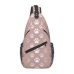 SURERUIM Şık Sling Çanta Kadın Erkek Rahat Sırt Çantası Crossbody Göğüs Omuz Çantası Spor Seyahat Yürüyüş Sırt Çantası, Pembe Altın, 15.3” x 7.5” x 3.5”