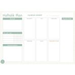 Süresiz Haftalık Planlayıcı - Minimal Desenli