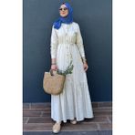 Süreyya Çizgili Gömlek Elbise Indigo - Fashion - 38