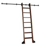 Sürgülü Ahır Kapısı Donanım Kiti200cm/300cm/400cm/600cm Haddeleme Merdiven Raylı Ray SetiKarbon Çelik Dolap ve Kütüphane Parça SistemiDayanıklı Yuvarlak Boru Tasarımı