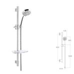 Sürgülü Duş Seti + Ø22mm Parlak Polish + 5 Fonksiyonlu