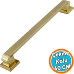 Sürgülü Kapı Çekme Kolu Tutma Kulpu Kulbu Çelik Dış Kapı Tutamağı Gold Altın 60 cm - 1