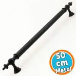 Sürgülü Kapı Çekme Kolu Tutma Kulpu Kulbu Çelik Dış Kapı Tutamağı Kol Mat Siyah 50 Cm