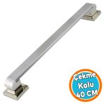 Sürgülü Kapı Çekme Kolu Tutma Kulpu Kulbu Çelik Dış Kapı Tutamağı Kol Saten 40 Cm