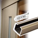 Sürgülü Kapı Donanım Kiti - 30ft 8.5 m 7.9 m 7.6 m 24ft 22ft 20ft 10ft 8ft 6ft 4ft 2ft - Ahır/Cam/Dolap Kapı Ray Sistemi Tavan/Duvara Montaj için 8 Tekerlekli Askıları ile