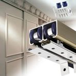 Sürgülü Kapı Rayı Çift cepli Kapı Rayı 61 71 91 122 Cm, Tekerlekli Dolap Sürgülü Kapı Rayları, Baypas Ahır Kapısı Donanım Kiti Alüminyum Ray, Sürgülü Kapı Rayı(Champagne,1.4m/4.6ft)