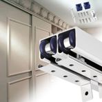 Sürgülü Kapı Rayı Çift cepli Kapı Rayı 61 71 91 122 Cm, Tekerlekli Dolap Sürgülü Kapı Rayları, Baypas Ahır Kapısı Donanım Kiti Alüminyum Ray, Sürgülü Kapı Rayı(Silver,3.8m/12.5ft)