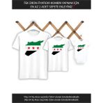 Suriye Yeni Bayrak Baba Oğul Kız (Tek Ürün Fiyatıdır Kombin Yapmak Için En Az 2 Adet Sepete Ekleyiniz) - 4XL - Beyaz