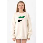 Suriye Yeni Bayrak Ekru Kadın 2İp Sweatshirt