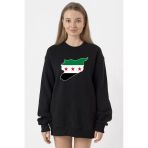 Suriye Yeni Bayrak Siyah Kadın 2İp Sweatshirt