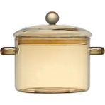 Surjion Çorba Pot Isıya Dayanıklı Cam Tencere Gıda Tahılları Için Sıcak Tencere 1.9l (Yurt Dışından) - ------ - Sarı