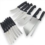 SURLAZ 12 Parça Paslanmaz Çelik Mutfak Bıçak Seti, Kemik Satırı, 6 Parça Steak Bıçak, Masatlı Çeyizlik Set