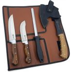 SürLaz 5 Parça Bıçak Seti Kamp Mutfağı Bıçakları Taşıma Çantalı Baltalı Set