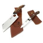 SürLaz Camp Bıçağı Şef Bıçağı Kılıflı Outdoor Bıçak Deri Kılıf