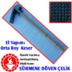 Sürmene El Yapımı Orta Boy Çelik Keser + + Sap