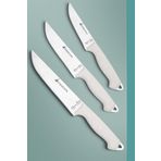 Sürmene Serisi Mutfak Bıçak Seti Et Ekmek Tavuk Sebze Salata Bıçağı 3 Lü Set Beyaz (Mft-20)