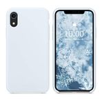 SURPHY iPhone XR Silikon Kılıf, Sıvı Silikon Jel Kauçuk Yumuşak Mikrofiber Kumaş Astar Minder Çizilmez Darbeye Dayanıklı 6,1 inç Telefon Kılıfı iPhone XR (2018) için (Gök Mavisi)