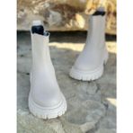 Surpie Shoes Çocuk Bot Suni Deri Malzeme ile Düz Topuklu Rahat ve Şık Tasarım - Bej