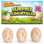 Sürpriz Yumurta Oyuncak-Kir ve Koleksiyonu Tamamla - Ahşap - Bej