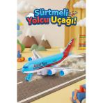 Sürtmeli Oyuncak Yolcu Uçağı - 16 Cm Model Uçak - Eğitici Çocuk Oyuncağı