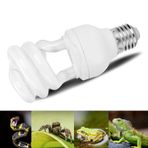 Sürüngen UVB Ampul, 13W 220 250V PET UV Isıtma Güneş Işığı Ampul, Kompakt E Kalsiyum Takviyesi Terraryum Isı Lambaları Amfibi Kertenkele Kaplumbağa Lambası Aydınlatma Lambası D3 (10.0)