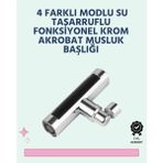 SÜS Mey Ithalat® Krom Kaplamalı Çok Fonksiyonlu Musluk Başlığı | Paslanmaz Malzeme