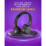 SÜS Mey Ithalat® Renkli Işık Efektli Bluetooth 5.3 Müzik Kulaklığı