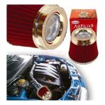 ŞüsCarOto Aksesuar Carub Performans ve Ses Arttırıcı Açık Hava Filtresi +6 Hp Kapalı Tip Kırmızı Aparatlı Üniversal