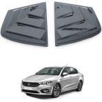 ŞüsCarOto Aksesuar Fiat Egea Sedan 2015 Sonrası Kelebek Cam Izgarası Kelebek Cam Vizörü Havalandırma Sağ Sol Takım Parlak Siyah