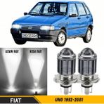 ŞüsCarOto Aksesuar Fiat Uno 1992-2001 Uyumlu Mercekli Far Ampulü LED Xenon Beyaz Renk Far Şimşek Etkili Csp LED Lamba Uzun Kısa 2 Adet Takım