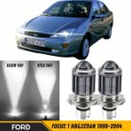 ŞüsCarOto Aksesuar Ford Focus 1 Hb&sedan 1998-2004 Uyumlu Mercekli Far Ampulü LED Xenon Beyaz Renk Far Şimşek Etkili Csp LED Lamba Uzun Kısa 2 Adet Takım